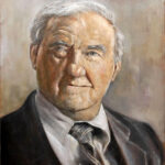 Karl Malden originalna umetnička slika portret ulje na platnu umetnik Darko TOPALSKI