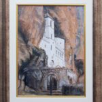 Manastir Ostrog Pejzaz po narudžbini Uramljena Umetnicka slika 54.5x44.5cm Ulje na platnu 2023. umetnik Darko TOPALSKI