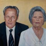 Milica i Vaso Pavlovic Portret po narudzbini Umetnicka slika 50x70cm Ulje na platnu 2023. umetnik Darko TOPALSKI