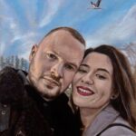 Par - Umetnicka slika 45x35cm Ulje na platnu Portret po narudzbini 2023. umetnik Darko TOPALSKI