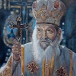 Patrijarh Pavle portret po narudzbini 35x25cm 2022 Ulje na platnu Umetnicka slika umetnik Darko TOPALSKI