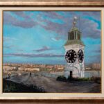 Pogled na Novi Sad 50x60cm Ulje na platnu po narudzbini pejzaz 2024 Umetnicka slika umetnik Darko TOPALSKI