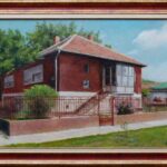 Porodicna Kuca 40x60cm Ulje na platnu po narudzbini pejzaz Umetnicka slika umetnik Darko TOPALSKI