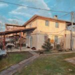 Porodicna Kuca 50x60cm Ulje na platnu po narudzbini pejzaz Umetnicka slika umetnik Darko TOPALSKI