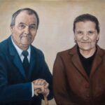 Portret po narudzbini Filipovic - Umetnicka slika 45x60cm 2023 Ulje na platnu umetnik Darko Topalski