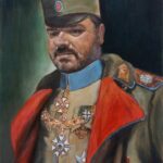 Portret po narudzbini na osnovi portreta Zivojina Misica Umetnicka slika 50x35cm Ulje na platnu 2023. umetnik Darko TOPALSKI