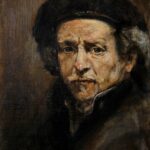 Rembrandt nakon Rembrandta – 30x40cm, 2018. Portret Ulje na platnu umetnička slika umetnik Darko TOPALSKI