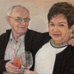 Roditelji Portret po narudzbini - Umetnicka slika 30x40cm Ulje na platnu 2023. umetnik Darko TOPALSKI
