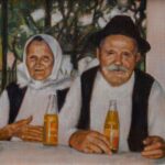 Roditelji - Umetnicka slika 30x40cm 2022. Ulje na platnu po narudzbini umetnik Darko Topalski
