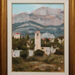 Stari Bar Sat 40x30cm Ulje na platnu pejzaž po narudžbini Umetnicka slika umetnik Darko TOPALSKI