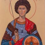 Sveti Georgije Djurdjic Ikona po narudzbini Ulje na platnu 50x35cm 2023. umetnik Darko TOPALSKI