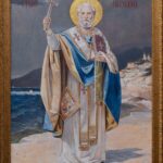 Sveti Nikola Barokna Ikona Umetnicka slika 60x45cm Ulje na platnu 2025. umetnik Darko TOPALSKI
