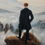 Umetnička slika Lutalica nad morem magle po Kasparu Davidu Fridrihu Ulje na platnu po porudzbini umetnik Darko TOPALSKI