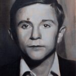 Umetnicka slika Mali Mile 30x20cm 2025. Portret po narudzbini Ulje na platnu umetnik Darko TOPALSKI
