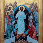 Vaskrsenje Gospodnje – 40x30cm jajcana tempera na dasci sa pozlatom – tradicionalna vizantijska Ikona po naruzbini – Umetnicka slika – umetnik Darko TOPALSKI