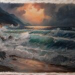 Waves morski Pejzaz 106x153cm Ulje na platnu po narudzbini Umetnicka slika umetnik Darko TOPALSKI